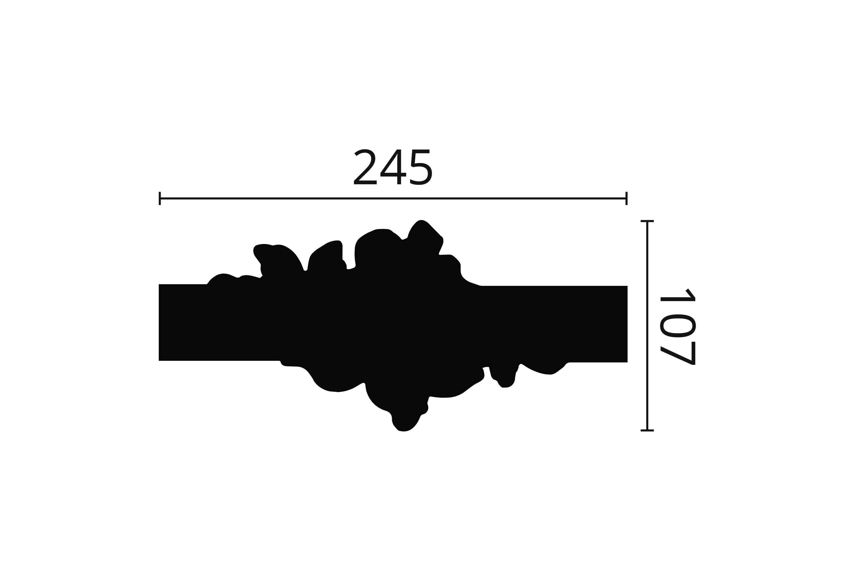ozdobny łącznik Z104 do listwy przyściennej Z10